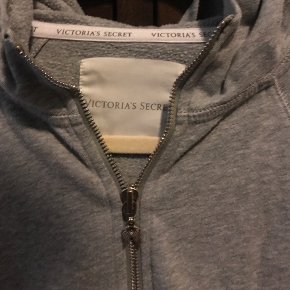 Victoria's Secret Grey zipper hoodie - Picture 3 of 4